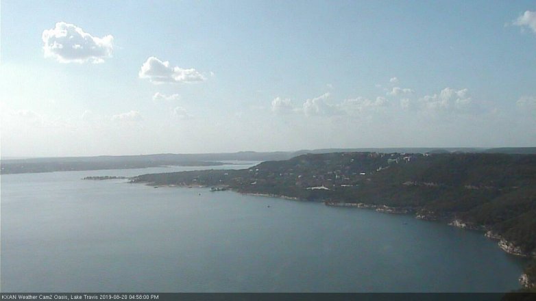 Lake Travis webcam, August 20, 2019 4:00 PM CT
