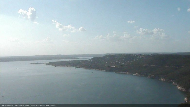 Lake Travis webcam, August 20, 2019 4:05 PM CT