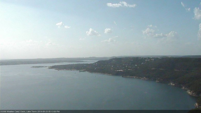 Lake Travis webcam, August 20, 2019 4:15 PM CT