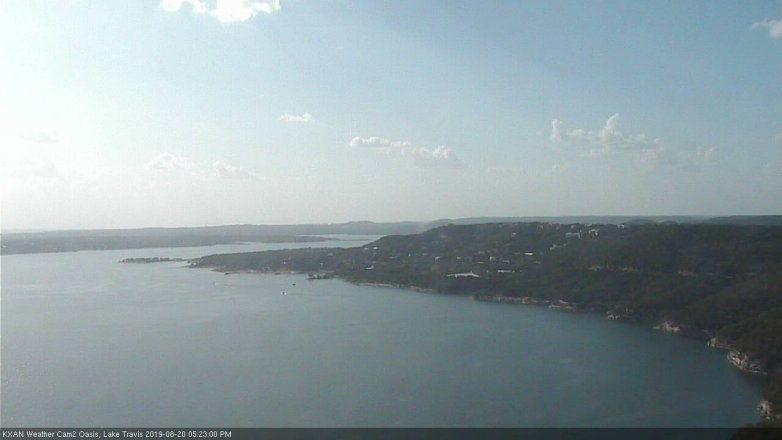 Lake Travis webcam, August 20, 2019 4:25 PM CT