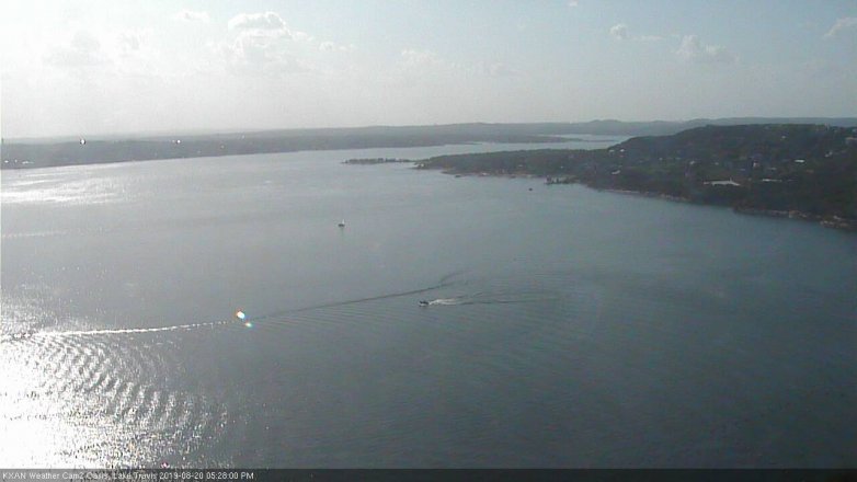 Lake Travis webcam, August 20, 2019 4:30 PM CT