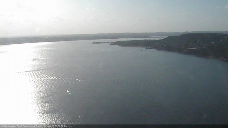 Lake Travis webcam, August 20, 2019 4:55 PM CT