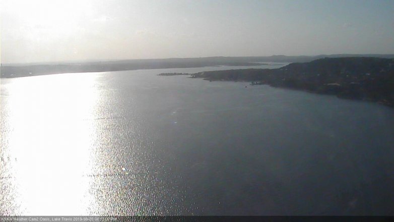 Lake Travis webcam, August 20, 2019 5:15 PM CT