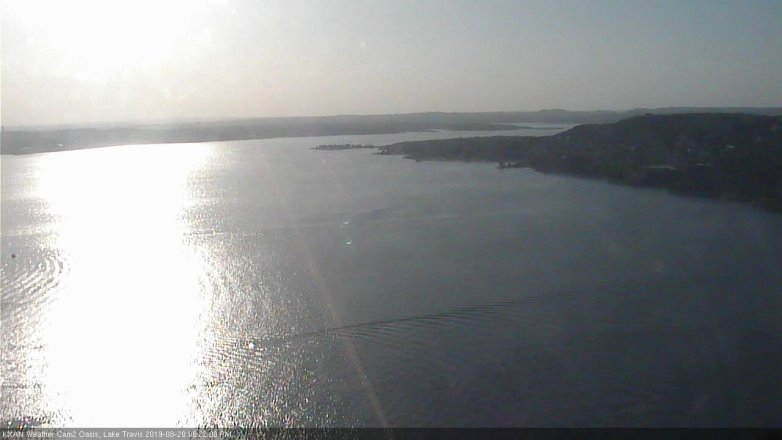 Lake Travis webcam, August 20, 2019 5:25 PM CT