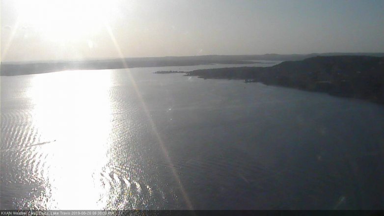 Lake Travis webcam, August 20, 2019 5:40 PM CT