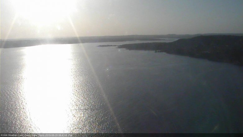 Lake Travis webcam, August 20, 2019 5:45 PM CT