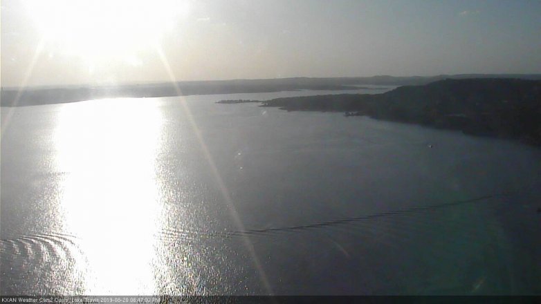 Lake Travis webcam, August 20, 2019 5:50 PM CT