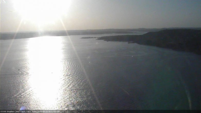 Lake Travis webcam, August 20, 2019 6:00 PM CT