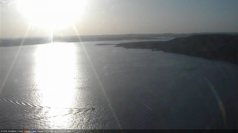 Lake Travis webcam, August 20, 2019 6:05 PM CT