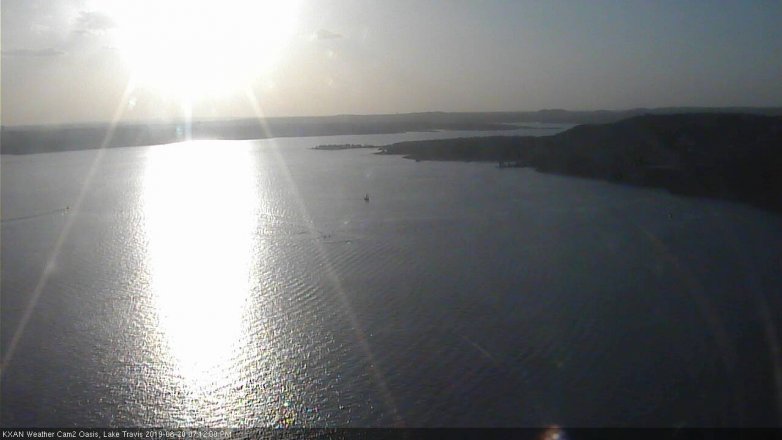 Lake Travis webcam, August 20, 2019 6:15 PM CT