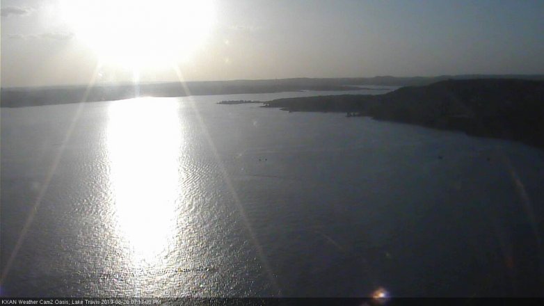 Lake Travis webcam, August 20, 2019 6:20 PM CT