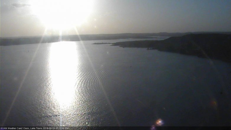 Lake Travis webcam, August 20, 2019 6:25 PM CT