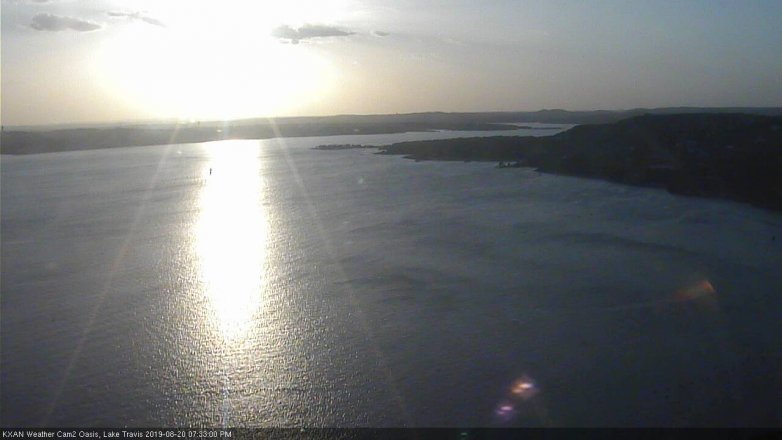 Lake Travis webcam, August 20, 2019 6:35 PM CT