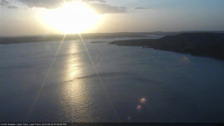 Lake Travis webcam, August 20, 2019 6:50 PM CT