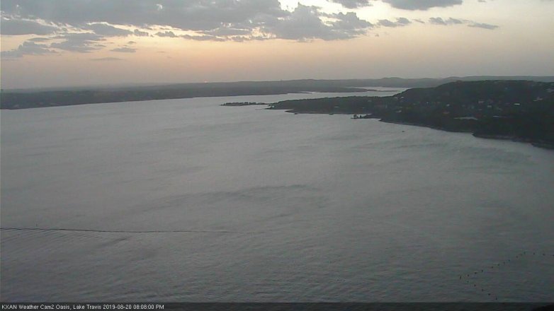 Lake Travis webcam, August 20, 2019 7:10 PM CT