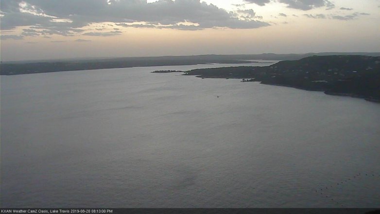 Lake Travis webcam, August 20, 2019 7:15 PM CT