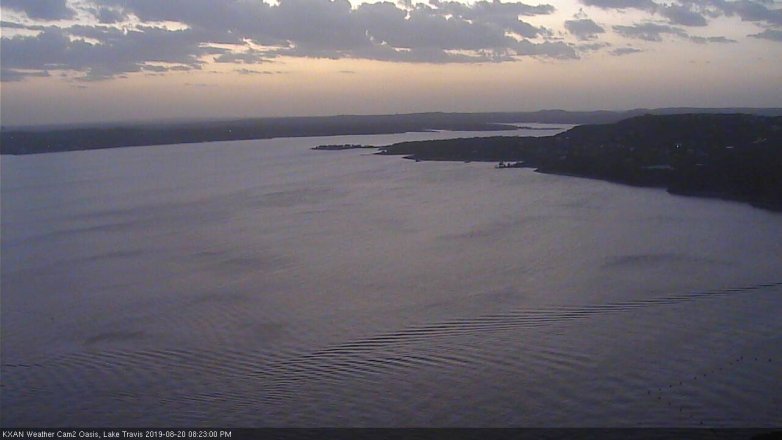 Lake Travis webcam, August 20, 2019 7:25 PM CT