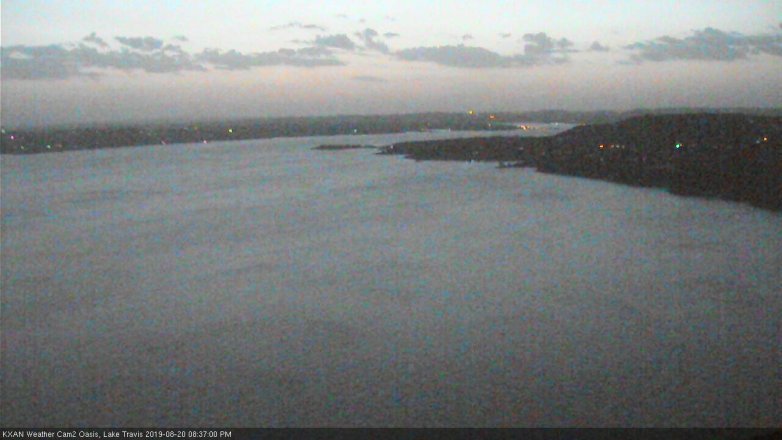 Lake Travis webcam, August 20, 2019 7:40 PM CT