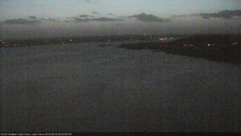 Lake Travis webcam, August 20, 2019 7:45 PM CT