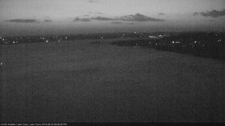 Lake Travis webcam, August 20, 2019 7:50 PM CT