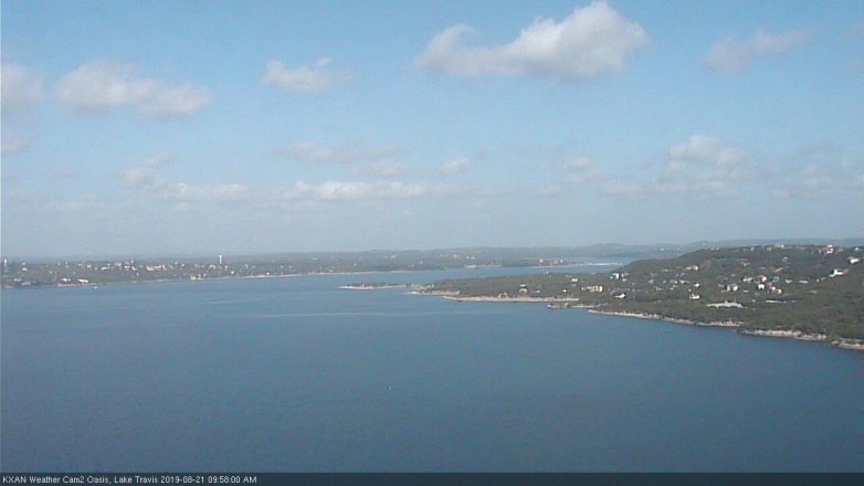 Lake Travis webcam, August 21, 2019 9:00 AM CT