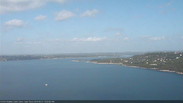 Lake Travis webcam, August 21, 2019 9:05 AM CT