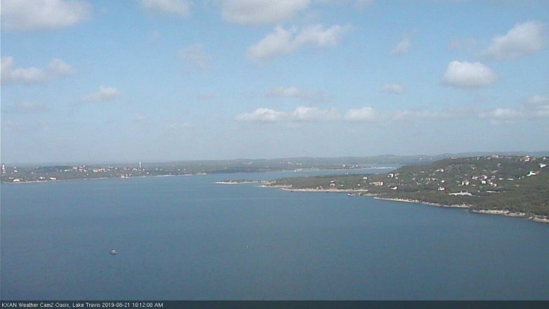 Lake Travis webcam, August 21, 2019 9:15 AM CT