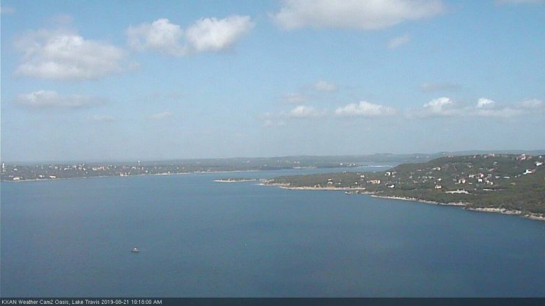 Lake Travis webcam, August 21, 2019 9:20 AM CT