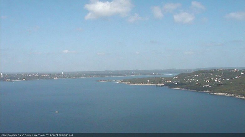 Lake Travis webcam, August 21, 2019 9:40 AM CT