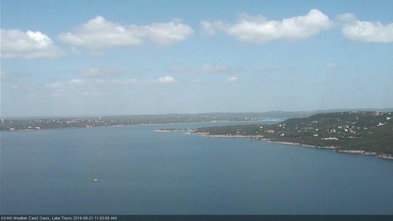 Lake Travis webcam, August 21, 2019 10:05 AM CT