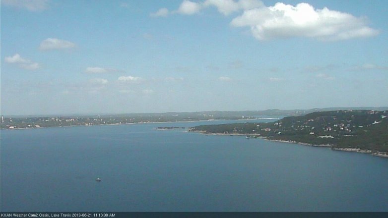 Lake Travis webcam, August 21, 2019 10:15 AM CT