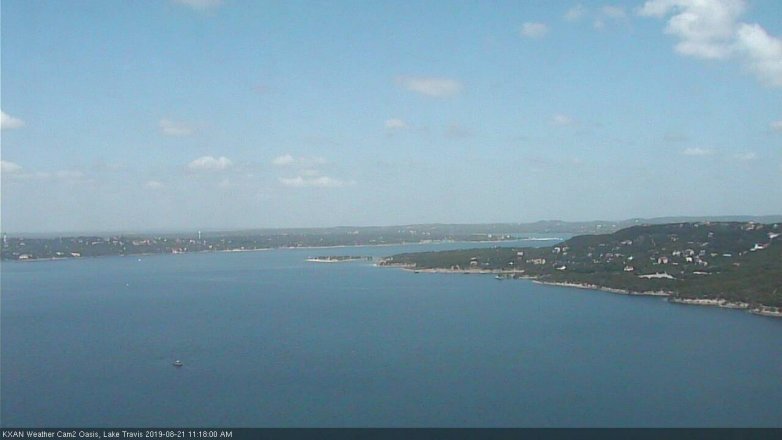 Lake Travis webcam, August 21, 2019 10:20 AM CT