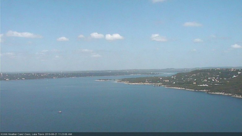 Lake Travis webcam, August 21, 2019 10:25 AM CT