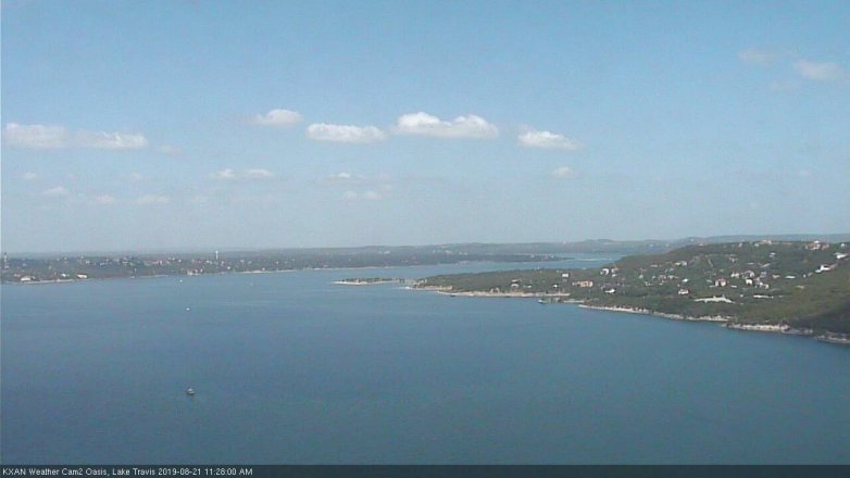 Lake Travis webcam, August 21, 2019 10:30 AM CT