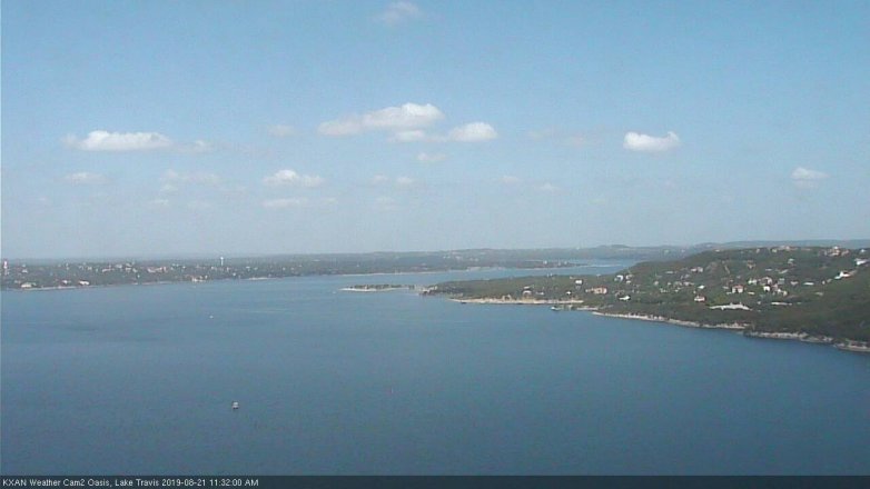 Lake Travis webcam, August 21, 2019 10:35 AM CT