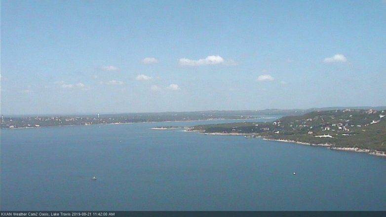 Lake Travis webcam, August 21, 2019 10:45 AM CT