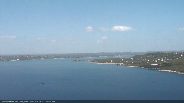 Lake Travis webcam, August 21, 2019 10:50 AM CT