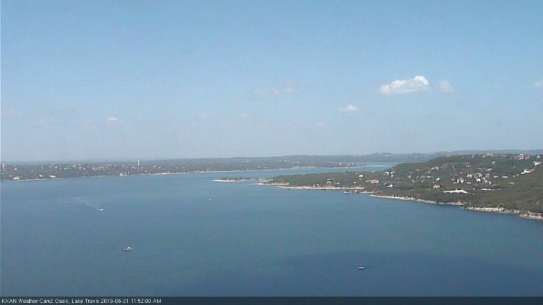 Lake Travis webcam, August 21, 2019 10:55 AM CT
