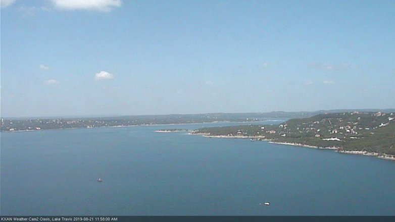 Lake Travis webcam, August 21, 2019 11:00 AM CT
