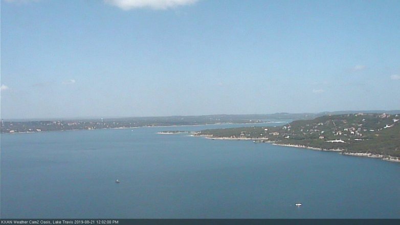 Lake Travis webcam, August 21, 2019 11:05 AM CT
