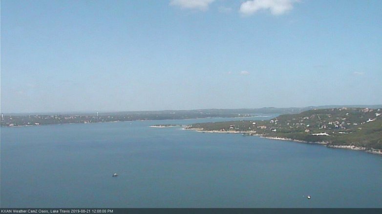 Lake Travis webcam, August 21, 2019 11:10 AM CT