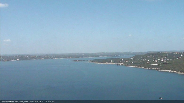 Lake Travis webcam, August 21, 2019 11:15 AM CT