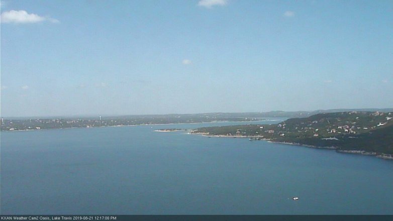 Lake Travis webcam, August 21, 2019 11:20 AM CT