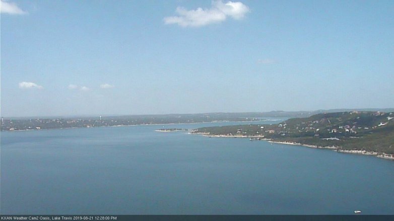 Lake Travis webcam, August 21, 2019 11:30 AM CT