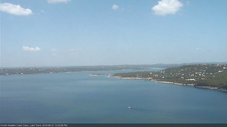 Lake Travis webcam, August 21, 2019 11:35 AM CT
