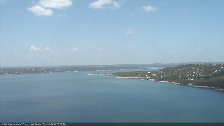 Lake Travis webcam, August 21, 2019 11:40 AM CT