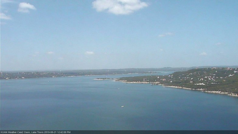 Lake Travis webcam, August 21, 2019 11:45 AM CT