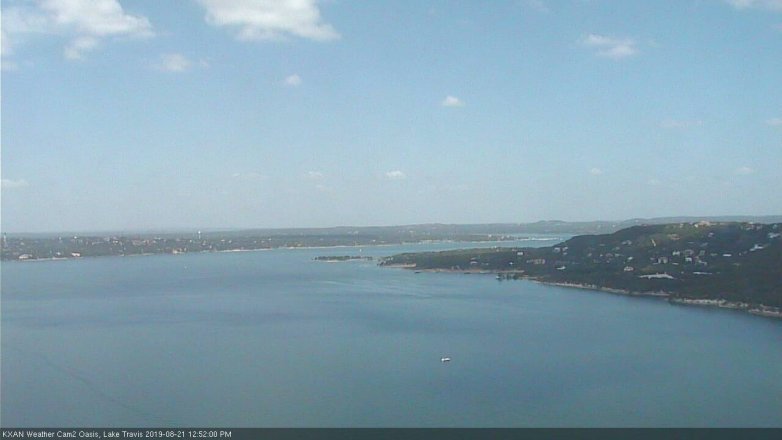 Lake Travis webcam, August 21, 2019 11:55 AM CT
