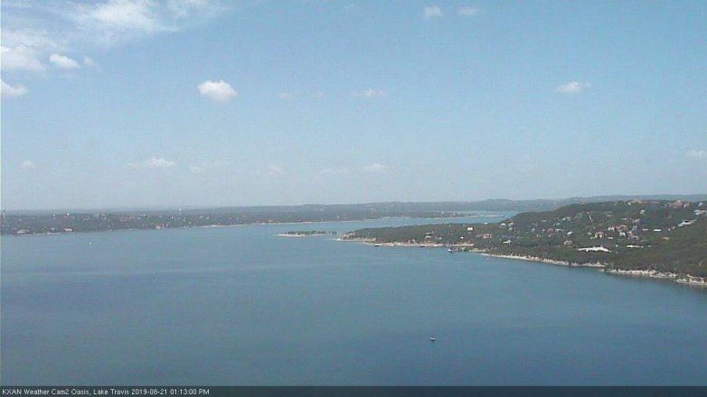 Lake Travis webcam, August 21, 2019 12:15 PM CT