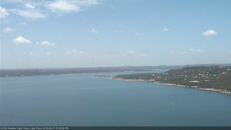 Lake Travis webcam, August 21, 2019 12:30 PM CT